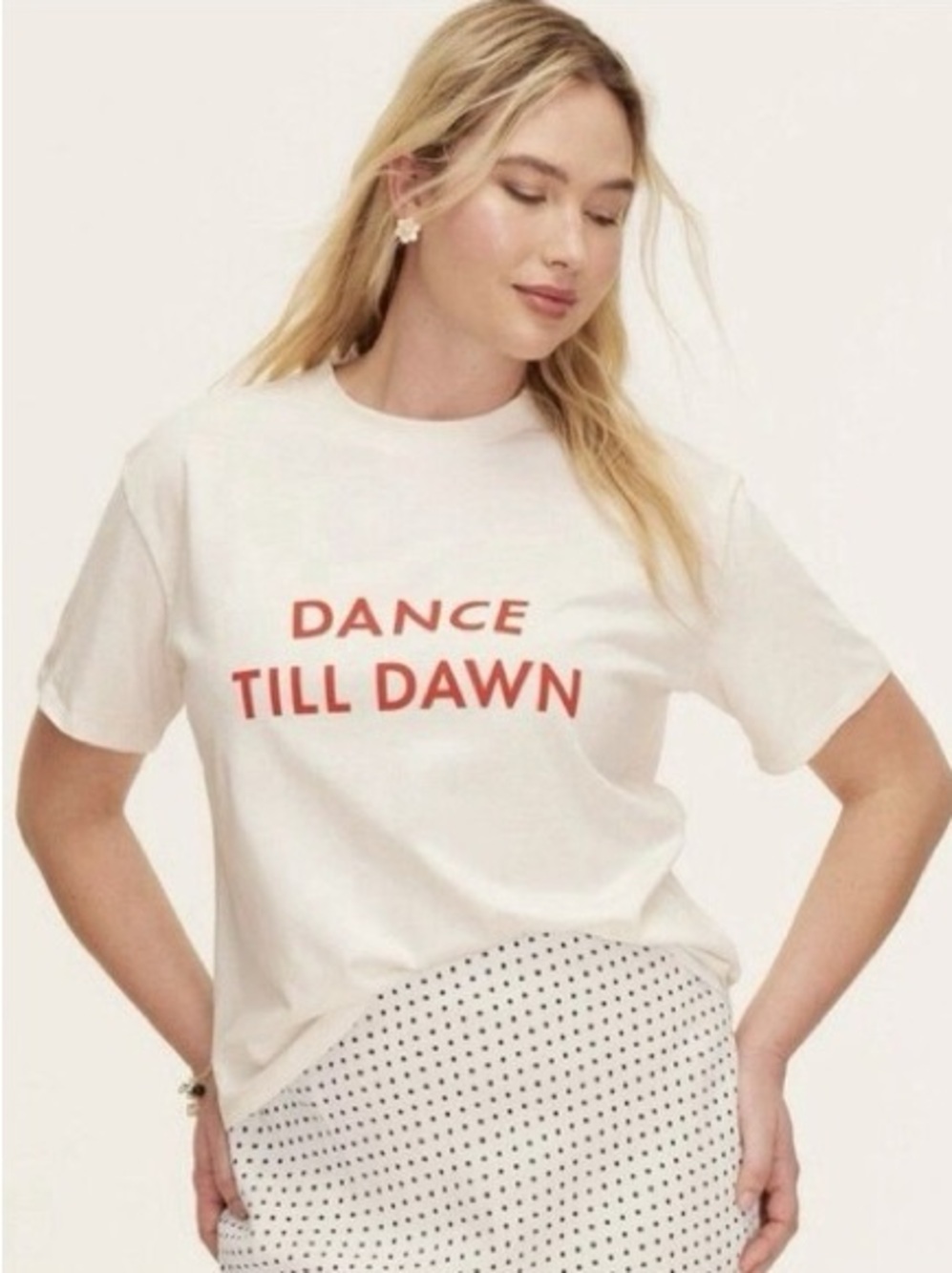 New Kate Spade New York Dance Till Dawn Cotton Blend Graphic Tee Size XS